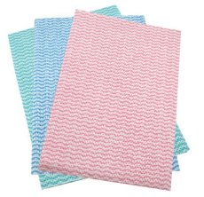 画像2: カウンタークロス ケミフレックス 厚手Ｍ判（ピンク、ブルー、グリーン）1枚当り28.5円【120枚入り】約35cm×約60cm 　セルロース100％の植物繊維でできた高品質なカウンタークロス！ (2)