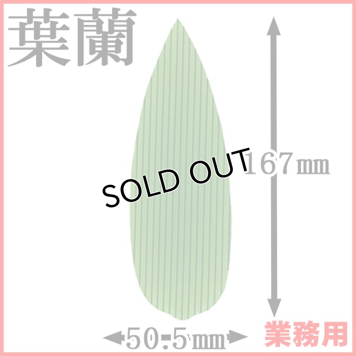 画像1: お料理の引き立て役！お寿司や刺身、お弁当などの仕切りに！業務用・葉蘭[バラン]熊笹（青）（中）1枚当たり0.9円【20袋／10,000枚入り】約W50.5mmxH167mm (1)