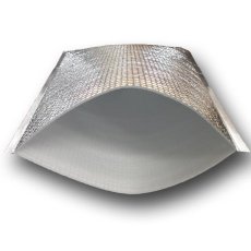 画像4: アルバッグ平袋 持ち手穴無し Mサイズ　@62.1円 100枚入り W260mm×H325mm 【アルミ保冷バッグ】【業務用保冷袋】【保温バッグ】アルミ蒸着！断熱効果が高い発泡体にアルミ蒸着フィルムを使用！ (4)
