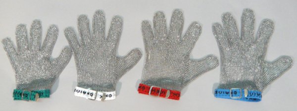 ステンレス鋼 メッシュ グローブ 片手用 Lサイズ メンズ 軍手付