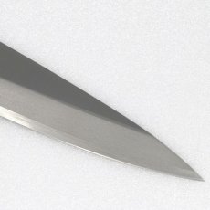 画像2: 【右利き用】SNCOM 柳刃包丁 刃渡り210mm ツバ付 樹脂柄（黒）モリブデン鋼 　化粧箱入り【1本】 (2)
