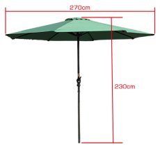 画像2: 【大型パラソル】ガーデンパラソル約直径270cm×高さ230cm（パラソル単品販売）コンパクトに収納可能です！ガーデンニングやアウトドアに最適　【※ベース(台)は付属していません。】 (2)