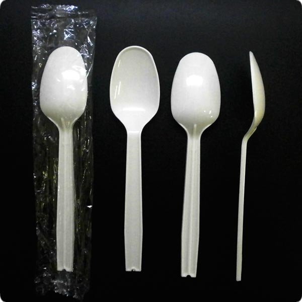 1,000本入 使い捨て特大スプーン＃160mm アイボリー 1本袋入り【業務用