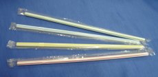 画像1: 業務用・まがるストロー(1本袋入り・OPP袋)ＦＬ6-400P 1本当り1.20円（税別）【16,000本入り】φ6mmx210mm ※ケース発送　4色ストライプアソート！ (1)