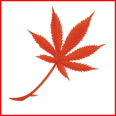 画像1: もみじで秋の空間を演出！業務用・造花・新型もみじ（赤） 1個当たり2.18円【10,000個入り】H75mmxW55mm