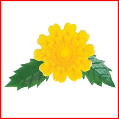 画像1: お造り、惣菜、和菓子などに彩り鮮やか！ラッピングなどにも！業務用・造花・豆菊（黄） 1個当たり3.68円【1,500個入り】直系φ26mmxW45mm